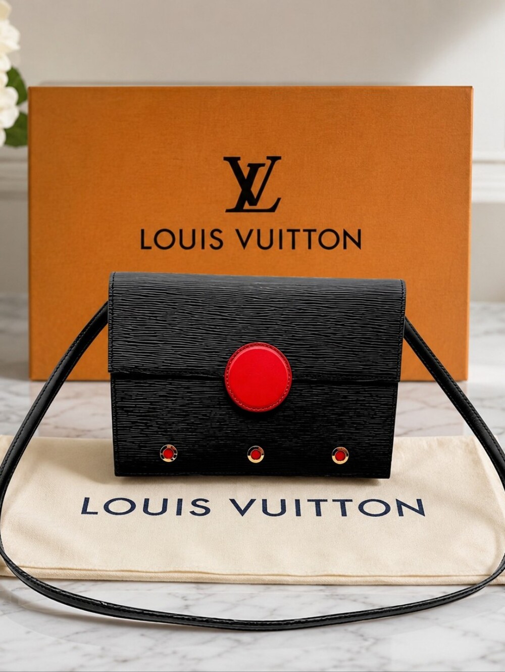 Louis Vuitton Black and Red Women's Bag